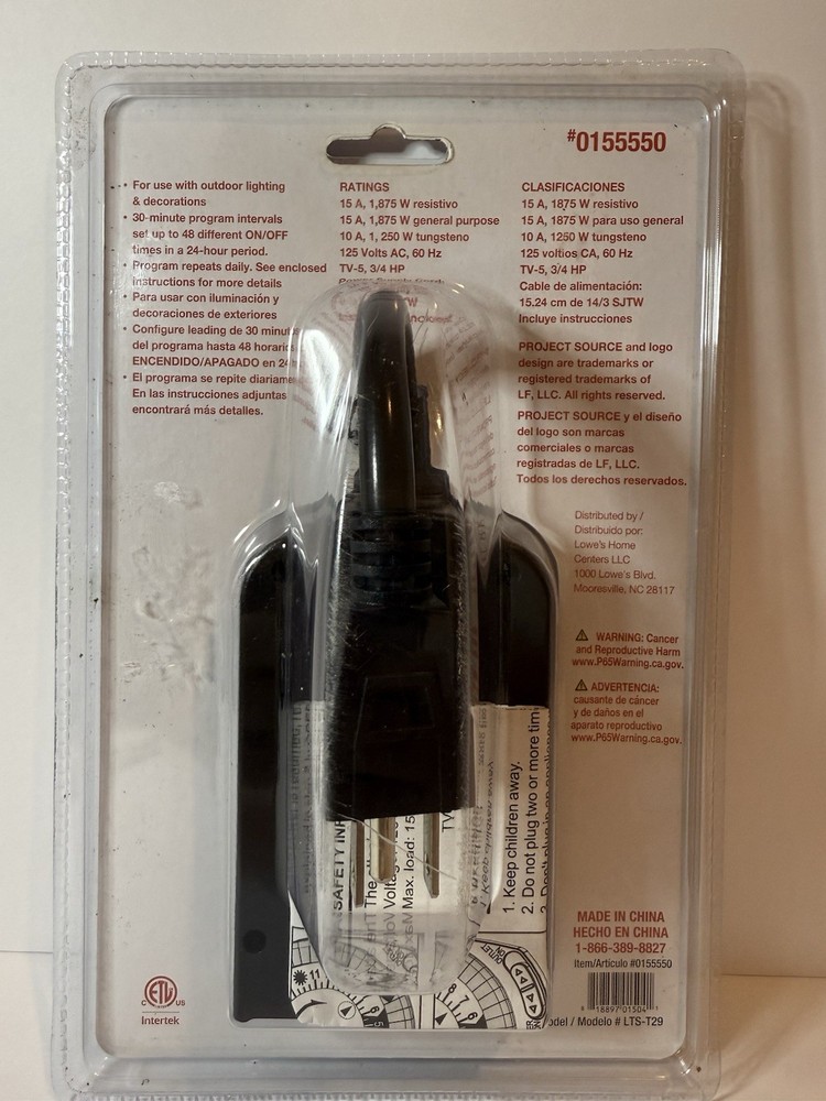 Project Source 2-Outlet Plug-In Countdown Lighting Timer NEW