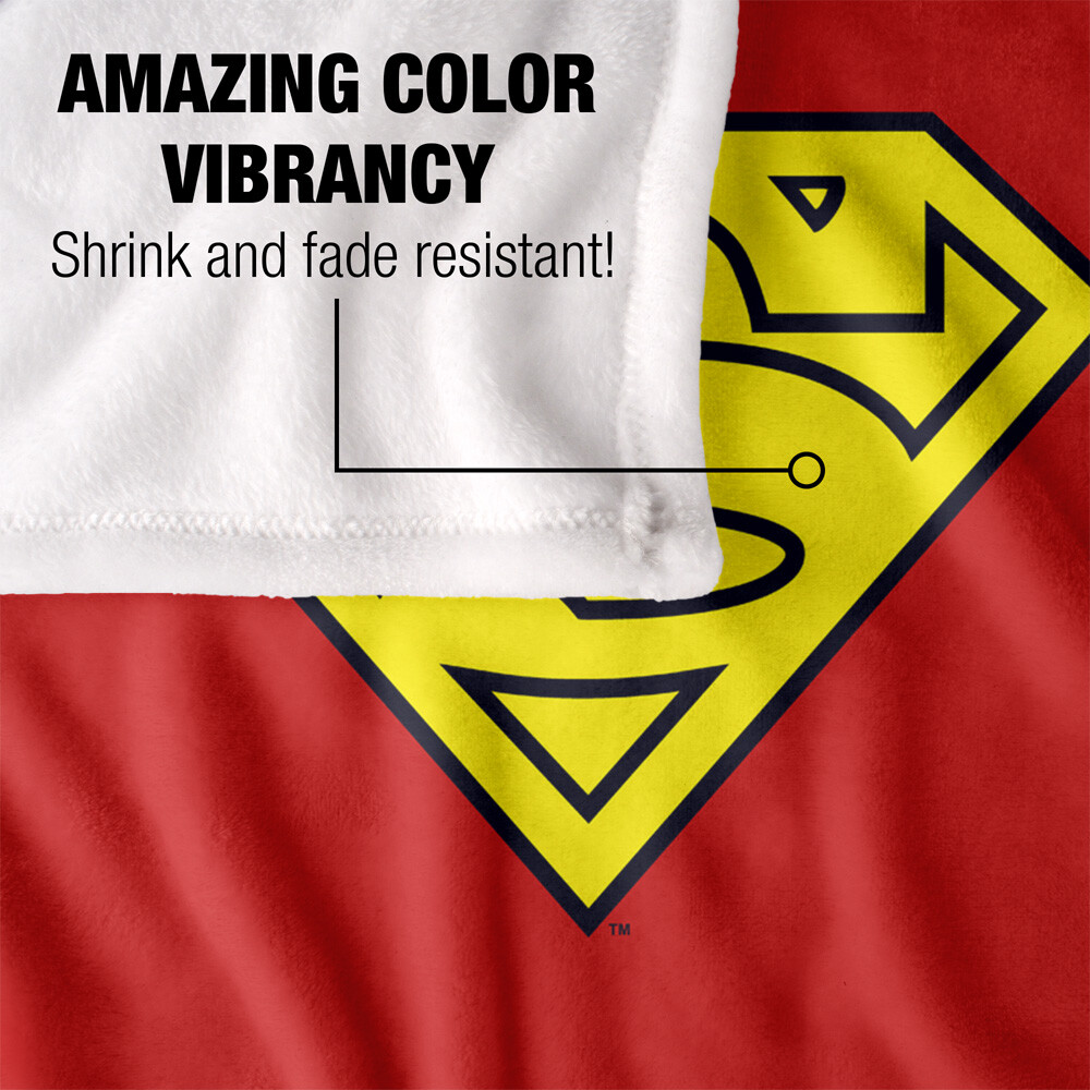 Superman Cape Logo Silky Touch Super Soft Throw Blanket