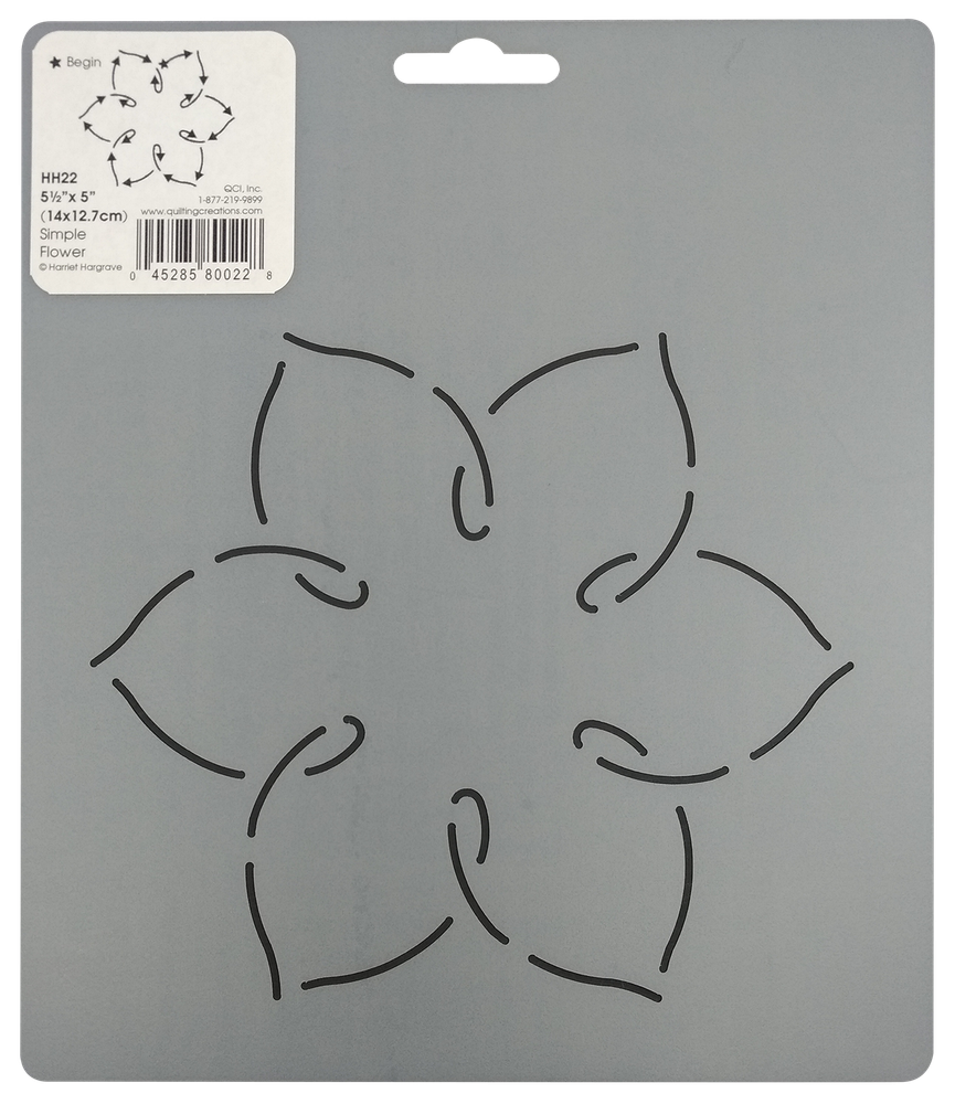 Flower Quilting Stencils Simple Quilt Patterns & Leaf Border Floral Template