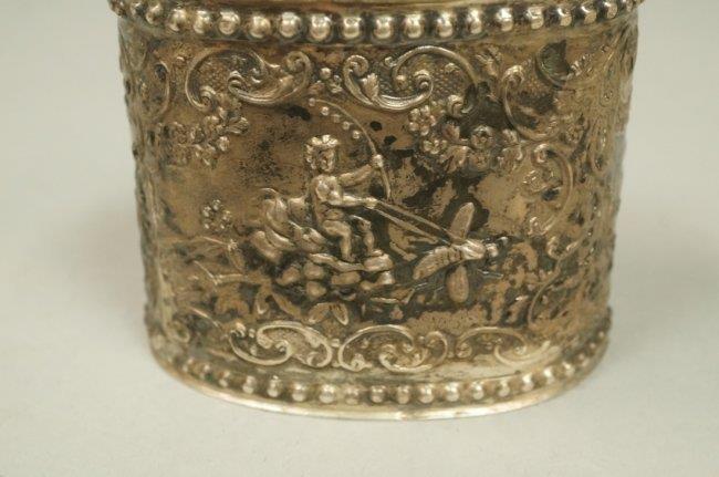 Dutch 830 Silver Lidded Spice Container