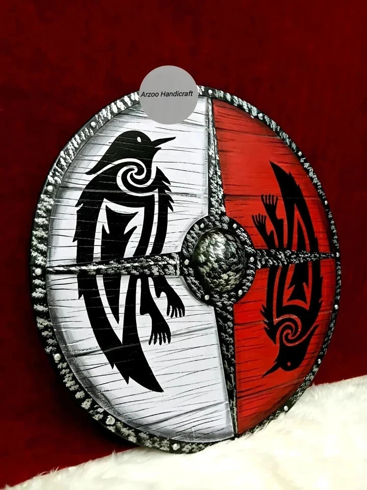 New Design Eivor Valhalla Raven Shield Authentic Battleworn Viking Shield