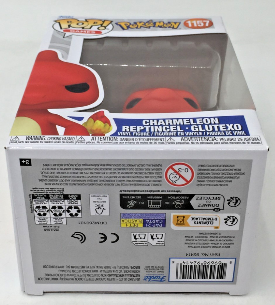 Funko Pop! Pokemon Games Charmeleon #1157 With Pop Protector