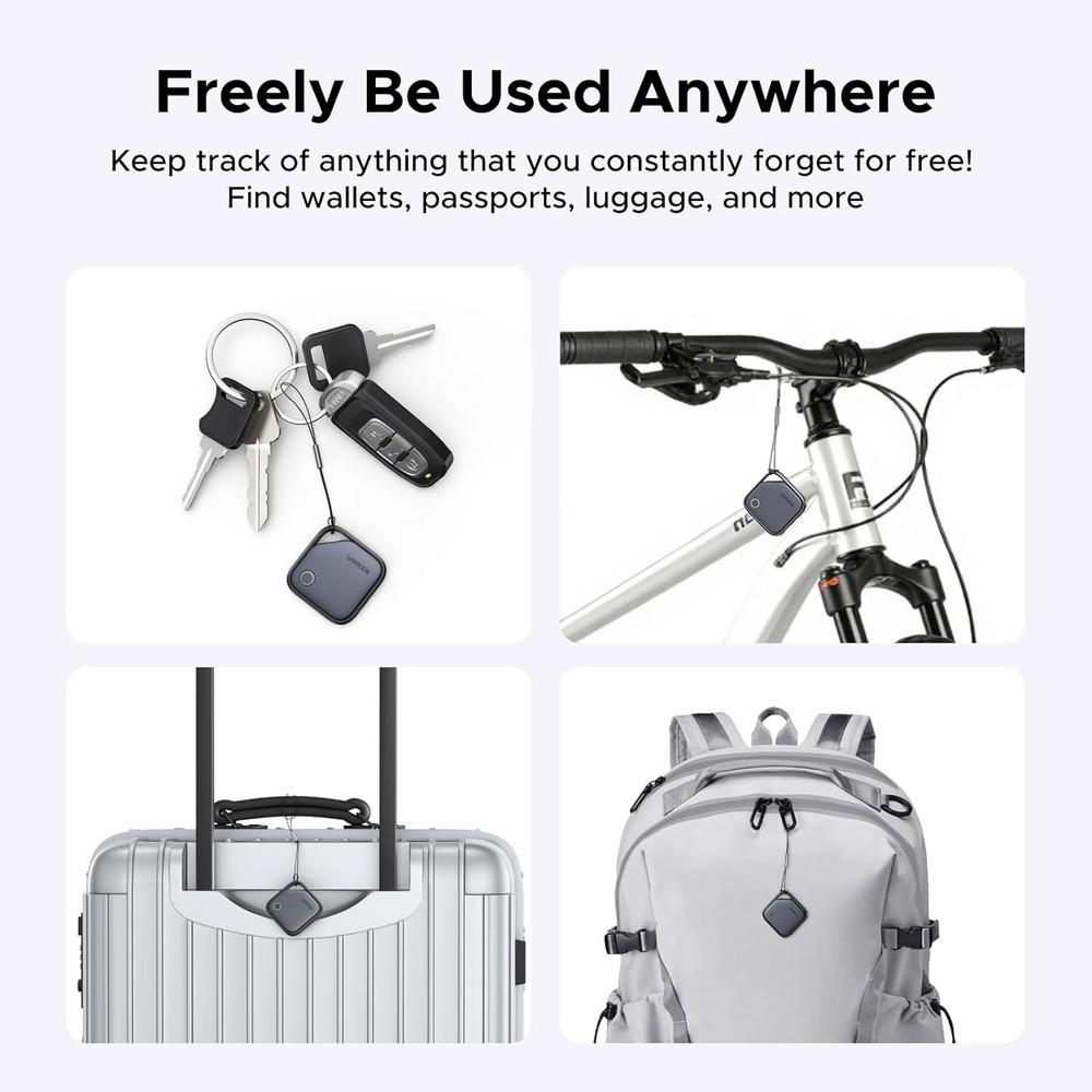 UGREEN FineTrack Air Tracker Tags (iOS Only) 4 Pack, 2-Year Replaceable Battery