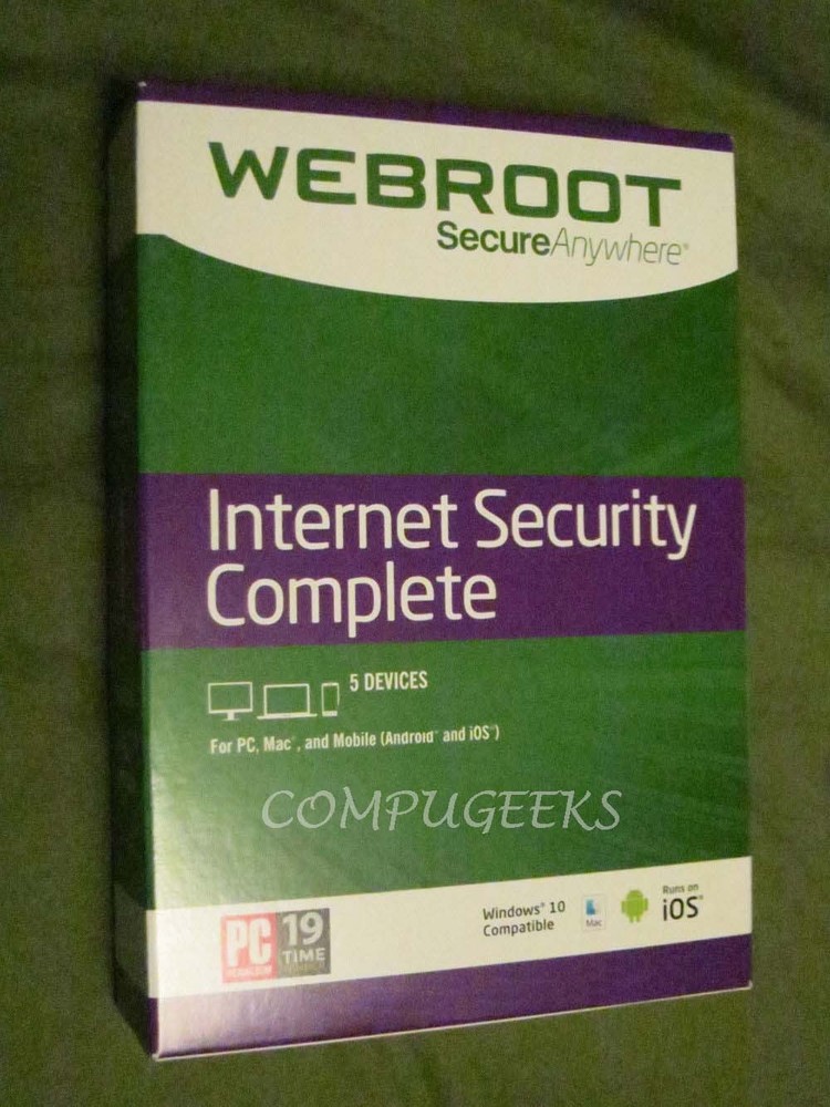 Webroot Security Complete - AntiVirus Firewall (3 YRS Subscription Code) 2024