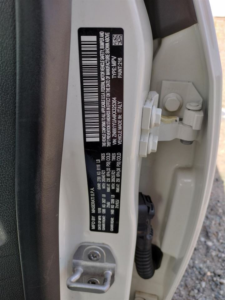 CONTROLLER OEM 2019 MASERATI LEVANTE 1YR WRNTY