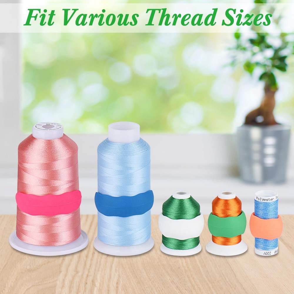 28 Assorted Colors Embroidery Machine Thread Kit 550Y Each Polyester Spools