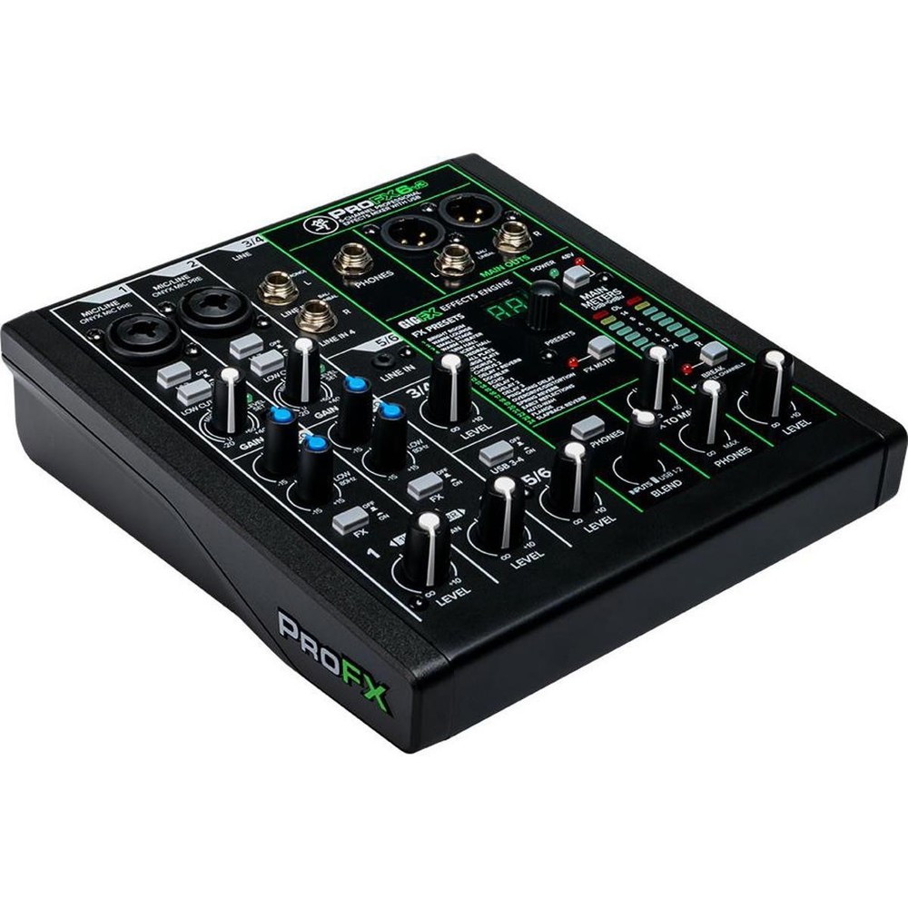 Mackie ProFXv3 6-Channel Professional Effects Mixer with USB + Software Bundle