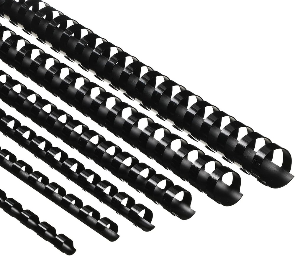 Versatile 150 Pack Binding Spines in Black - Perfect for Notebooks & Calendars