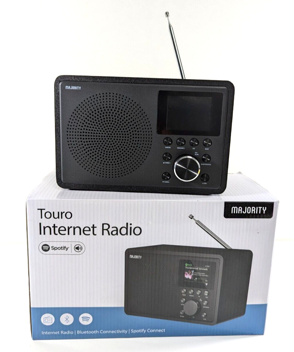 Majority Touro Internet Radio with WiFi and FM DSP Speaker Black