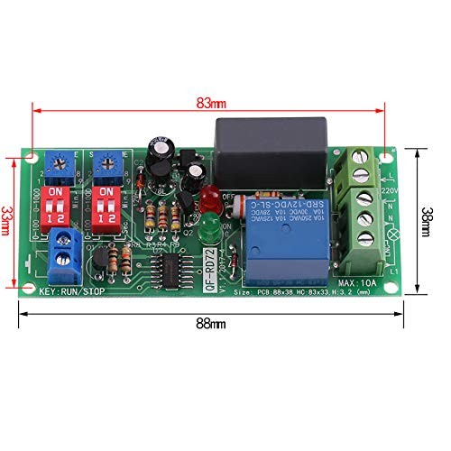 Timer Relay Module, AC100V-250V, Infinite Cycle Timer Delay On/Off Switch,