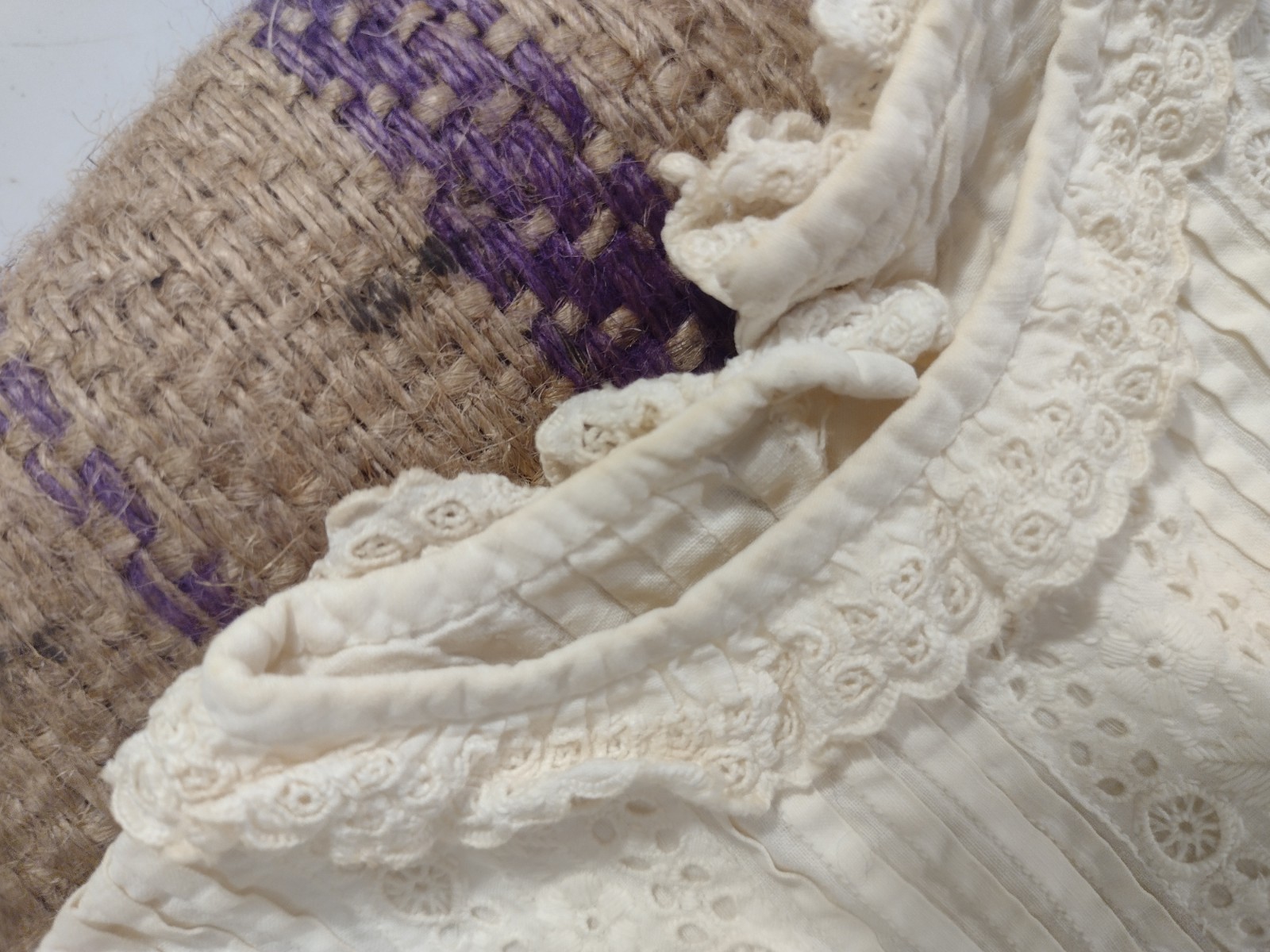 Antique Baby Clothing Bundle Victorian Christening Gown Crochet Sweater4 Piece