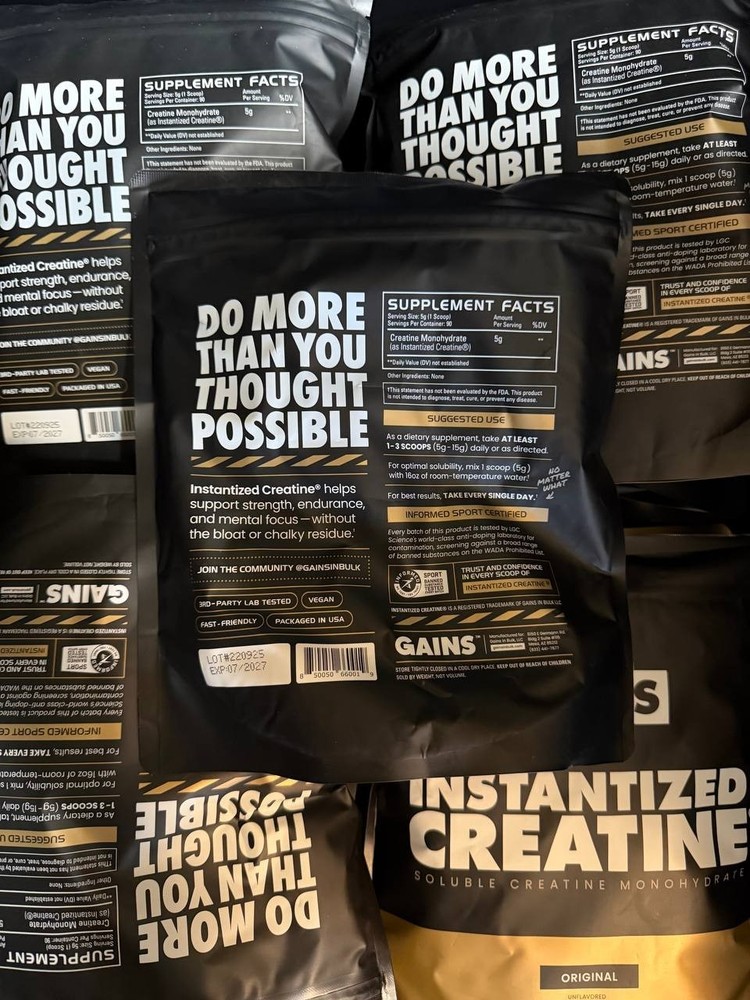 Gains in Bulk Instantized Creatine Monohydrate 90 Servings