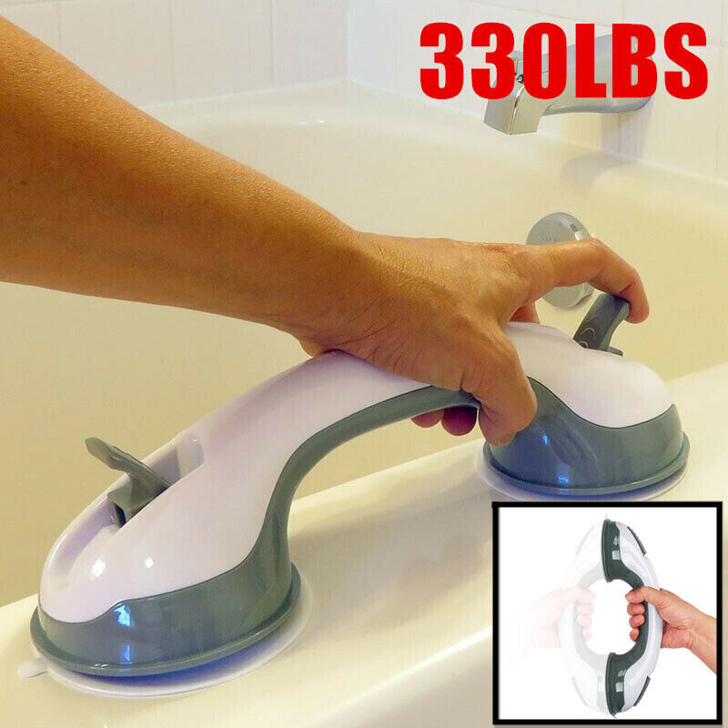 330LBS Shower Grip Handle Suction Cup Bar Bathroom Toilet Tub Rail for Elderly