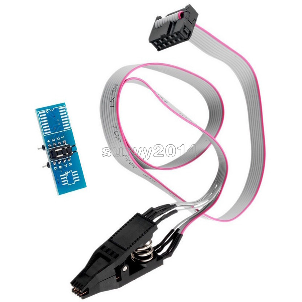 Soic8 Sop8 Flash Chip Ic Test Clips Socket Adpter Bios/24/25/93 Programmer