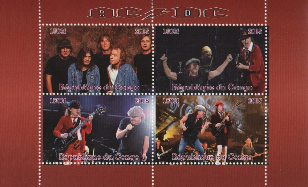 AC/DC 2015 MNH stamp sheetlet