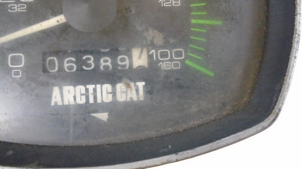 Arctic Cat Vintage Speedometer 100MPH Rectangular 6389 Miles Late 70's into 80's