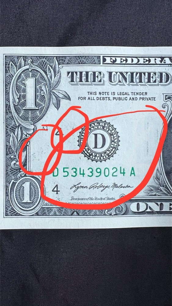 Rare Uncirculated Sequential $1 Bills w/ Multiple Printing Errors - 1 each