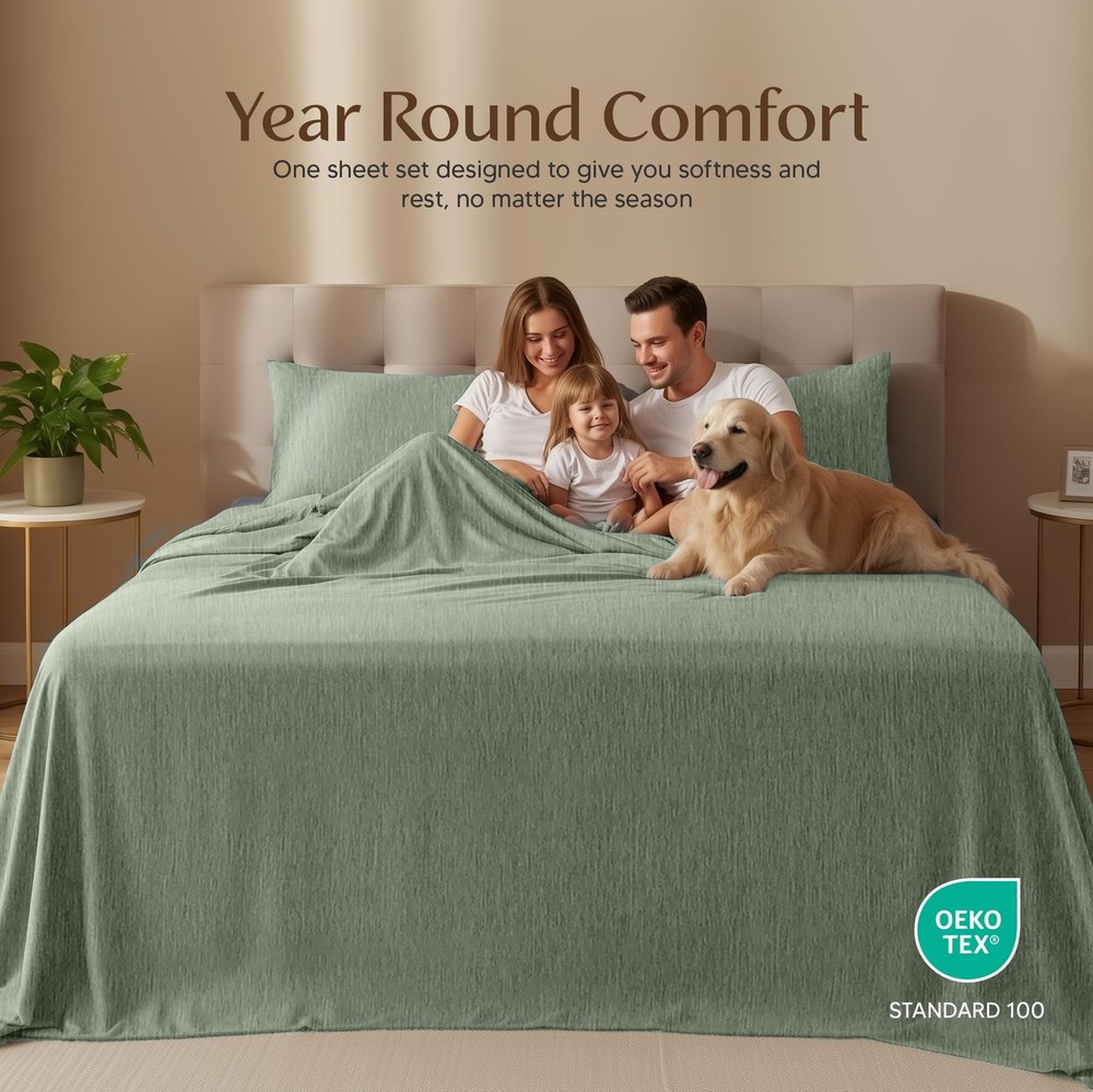 Utopia Bedding Queen Sheet Set – 4 Piece Bed Sheets for Queen Size Bed, Soft ...