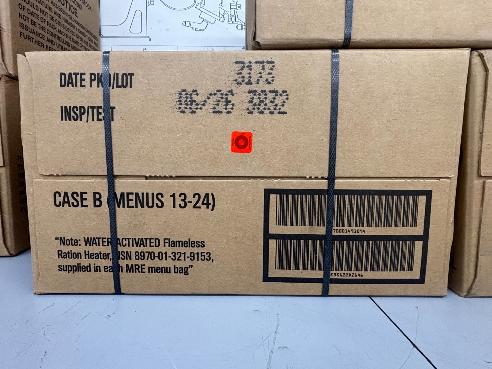 MRE US Military INSP 2026 - Case A + Case B (24 Total Meals) Or single case