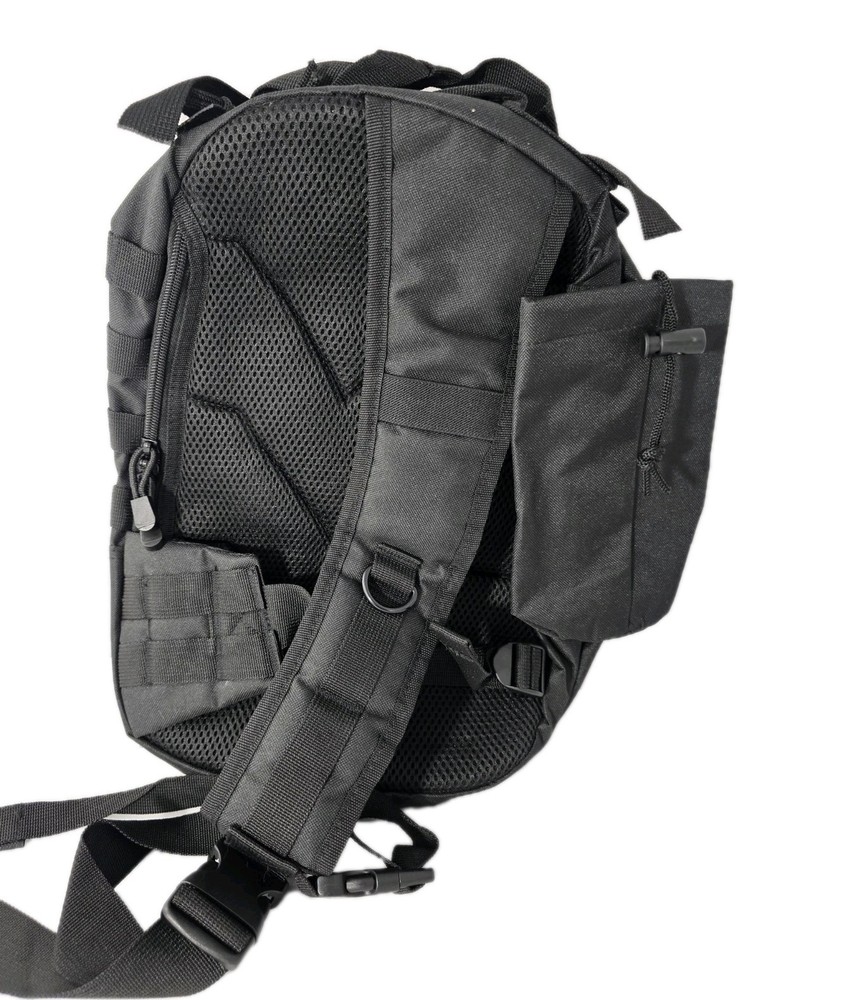 Joshioki Tactical Sling Backpack Black MOLLE-Style EDC Pack Adjustable Straps