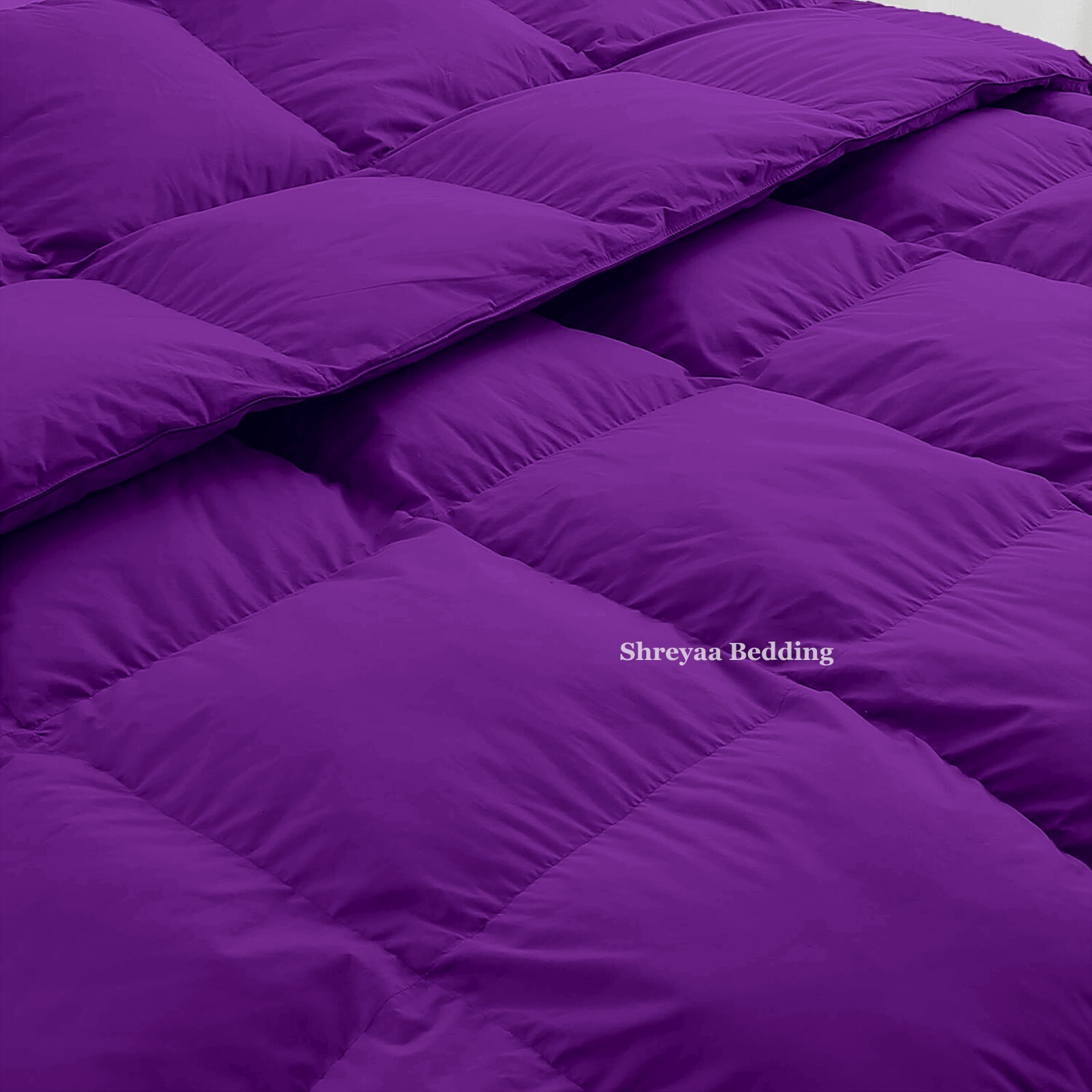 8 PCs Bedding Set (Comforter+Sheet Set+Duvet Set) 1000 TC Egyptian Cotton Purple