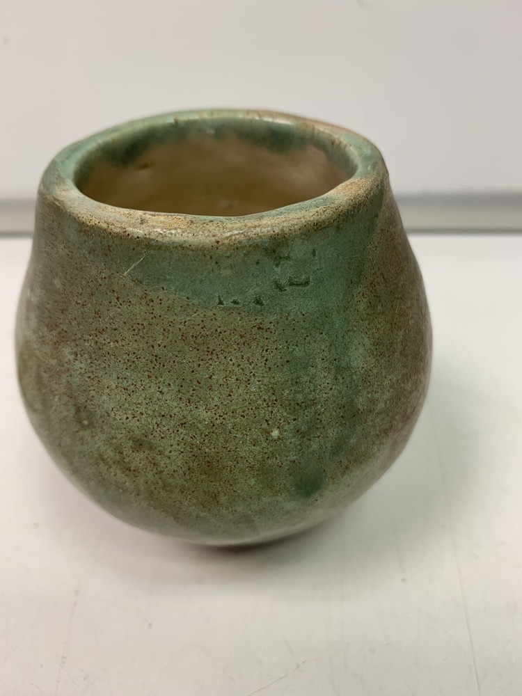 Vintage Handmade Stoneware Pot with Lid