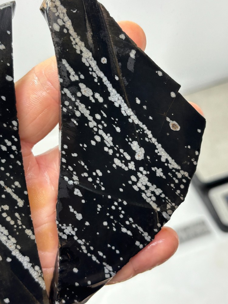 Snowflake Obsidian Slabs Lapidary Cabbing Knapping Combo ship avail