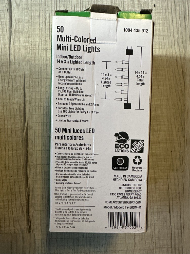 Home Accents 50 Multi Colored Mini LED Lights