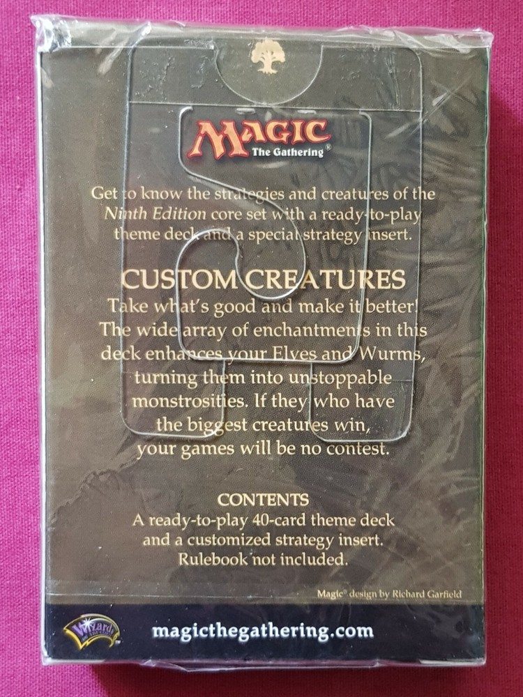 Magic The Gathering 9TH EDITION CUSTOM CREATURES New Sealed Theme Deck MTG NINTH