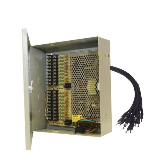 2 X 18Ch Camera 12V DC 12A CCTV Power Supply Switch Box