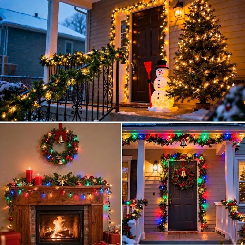 C9 Christmas Lights Outdoor LED String Lights Remote Control Timer 8 Modes New