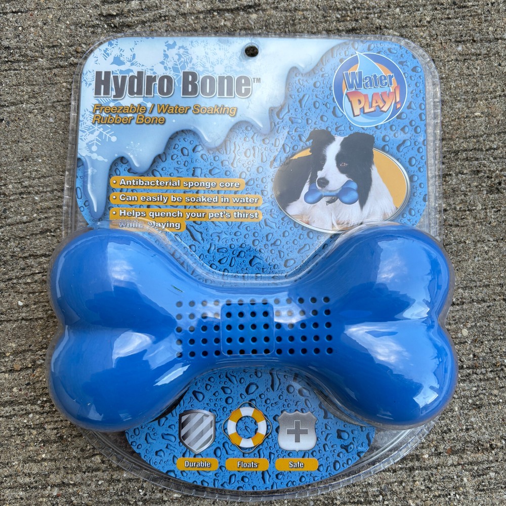 Dog Toy Hydro Bone Freezable Water Soaking Rubber Bone For Medium Sized Dog