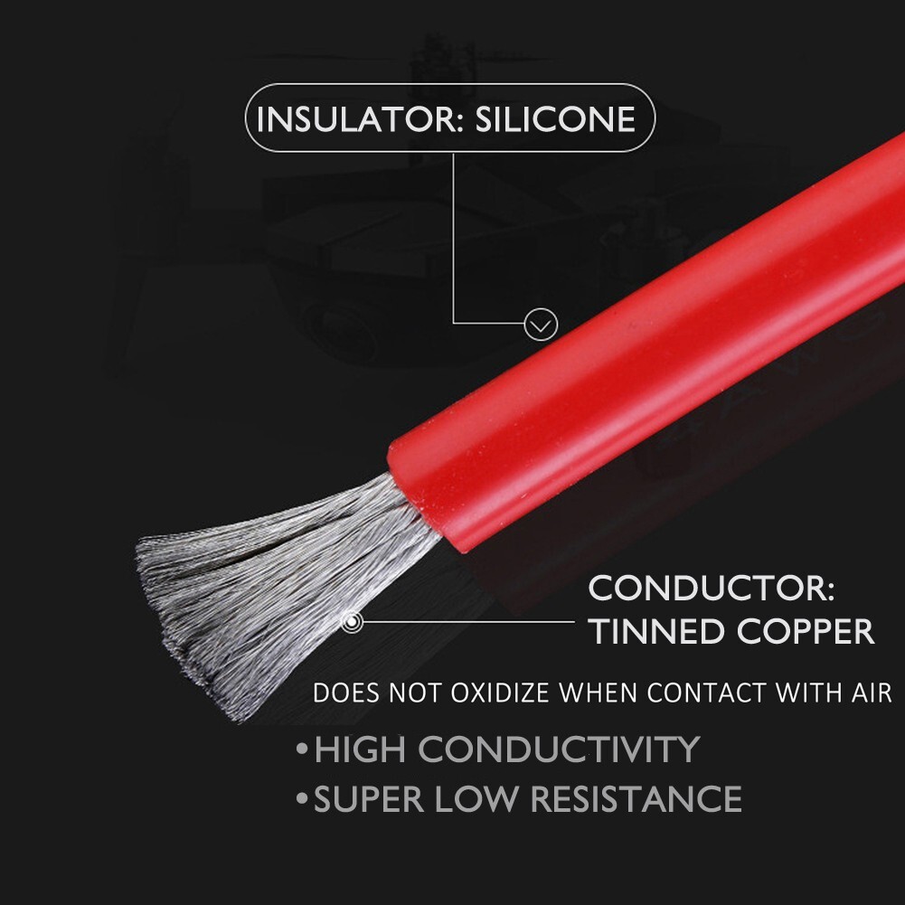 3ft-200ft 10 AWG 10 Gauge Silicone Wire Red Black Flexible Electrical Bare Wire