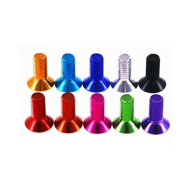 multiple colour M3 7075 Aluminum alloy flat head hexagon socket screws bolt
