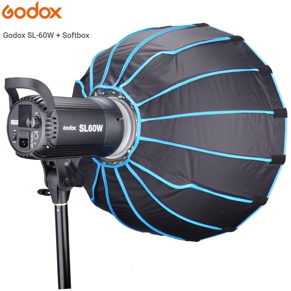 Godox SL60W 5600K Studio Continuous LED Video Light Lamp Bowens Mount +Softbox