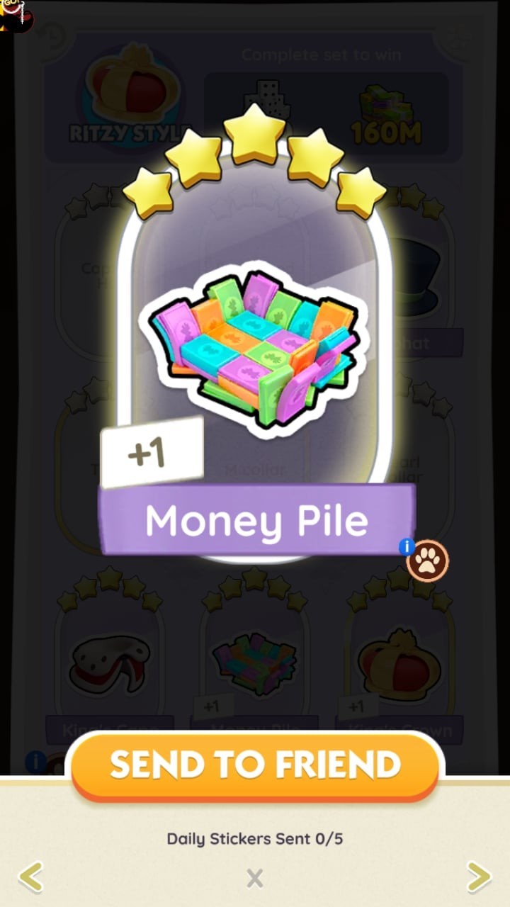 Money Pile   - Stickers - 5⭐⭐⭐⭐⭐ - ⚡️ Posh Pets Album ⚡️