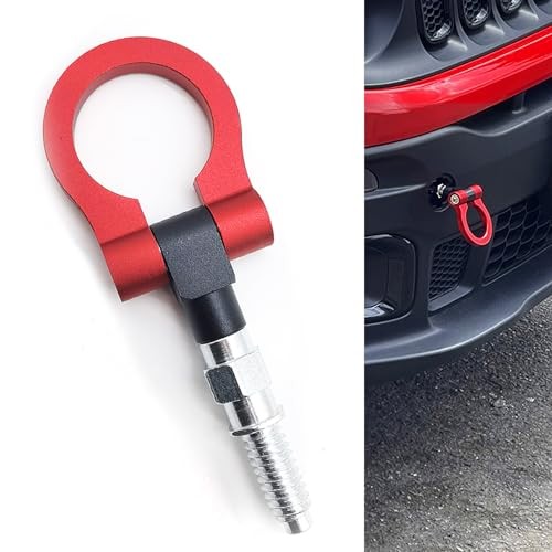 Car Front Bumper Tow Hook, European Thread Specifications Waterproof 1 PC Red