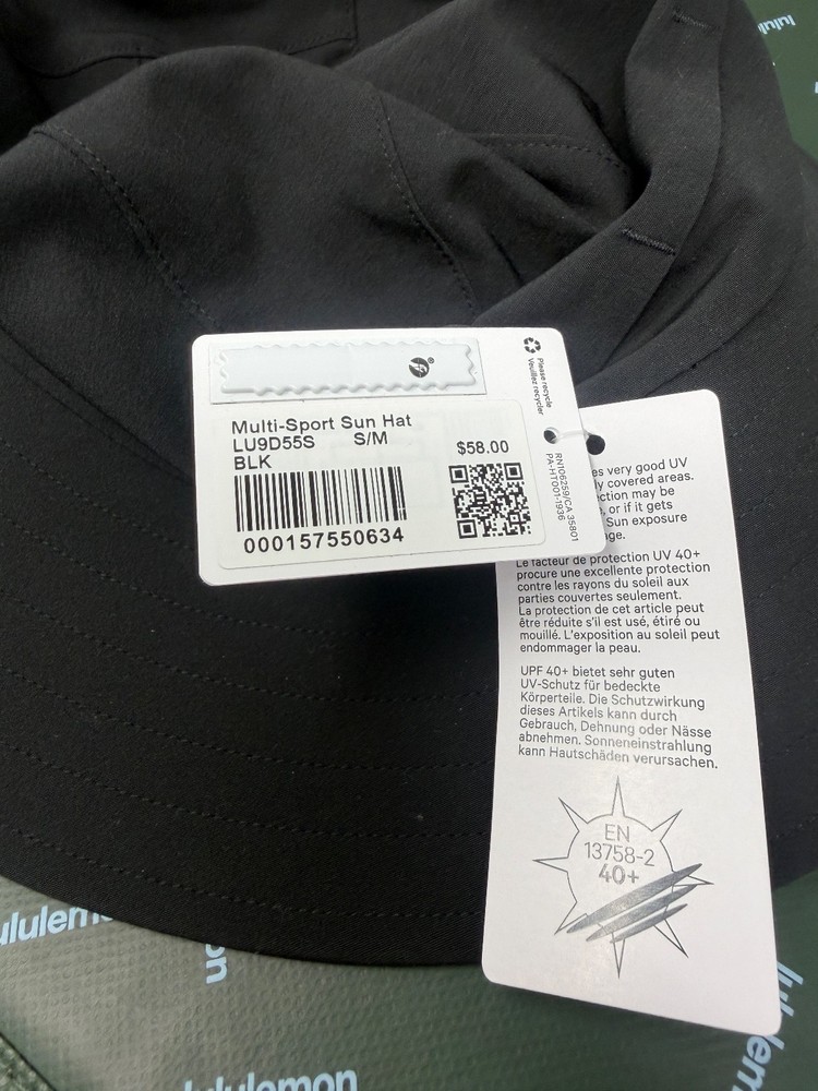 Lululemon Multi Sport Sun Hat Black S/M
