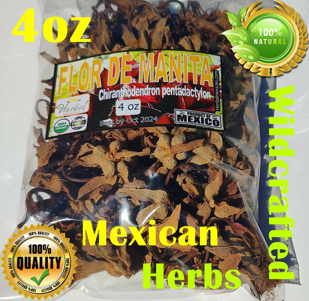 Flor de Manita Devils Hand Flower Herbal Tea Chiranthodendron Pentadactylon 4oz