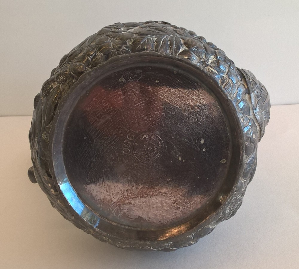 Simpson Hall Miller Coffee Tea Server Antique Victorian Repousse Silverplate 8"