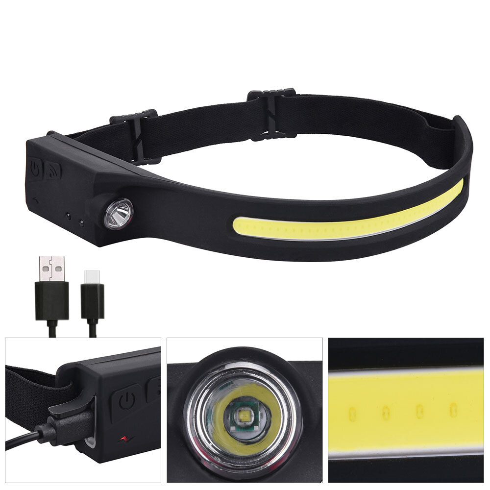 1-10Pack COB Headlamp Night Buddy LED Motion Sensor Head Torch Headlight Lamp