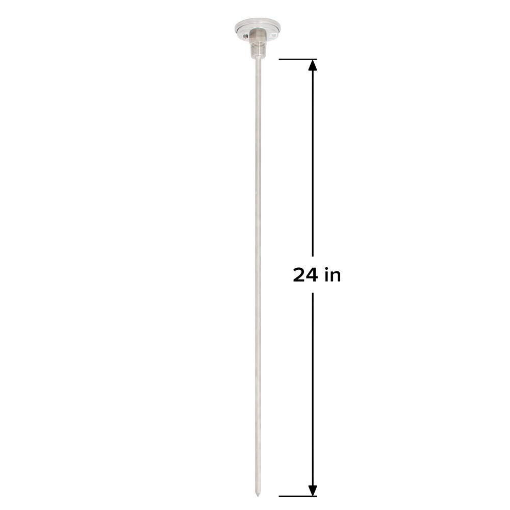 24" Fahrenheit Compost Thermometer Temperature Probe for Backyard Compost Piles