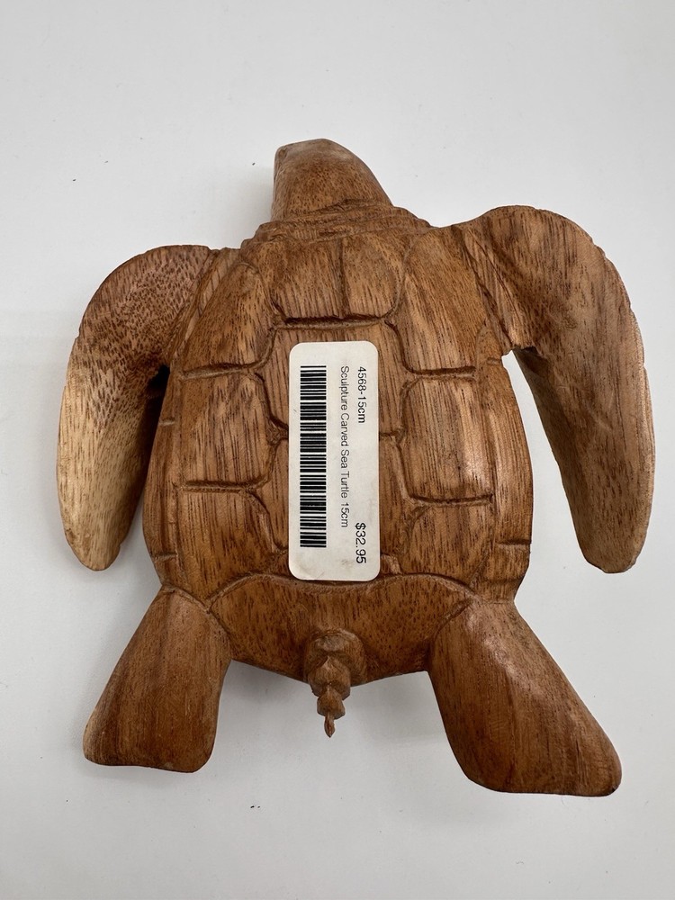 Carved Wooden Sea Turtle