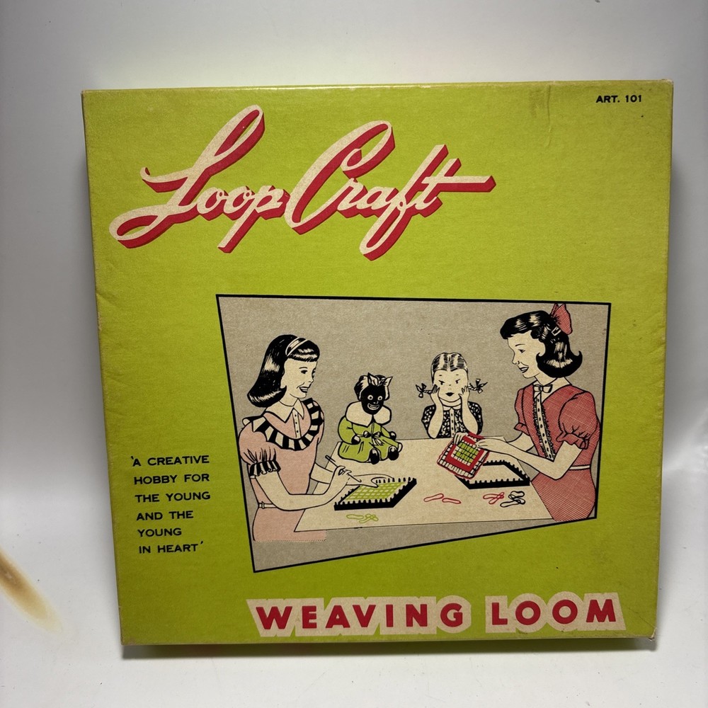 1950 Vintage Loop Craft Weaving Loom (Potholders) Everything Included Original.￼