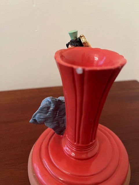 Fiesta Ware Cookie Press with Dancing Lady Teapot Impression - Persimmon READ