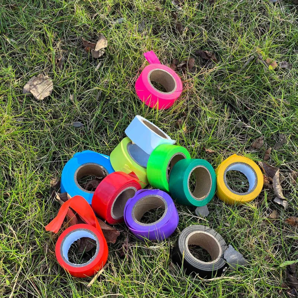 5 Pack Flagging Tape Length: 100 ft, Width: 0.78 inch, Multicolored - 5