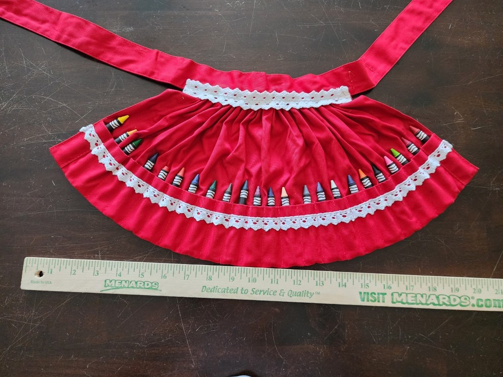 Child to Cherish Red Crayon Apron