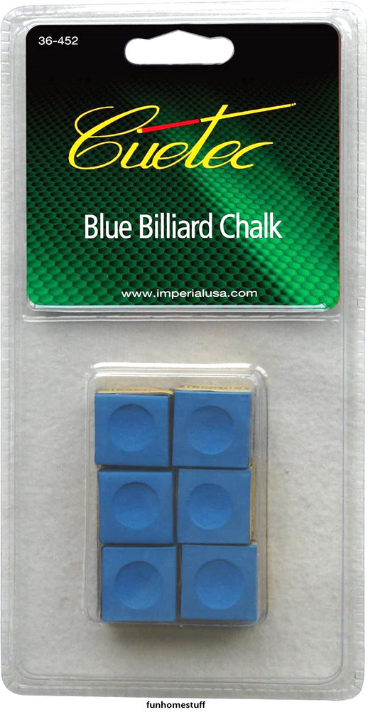 Cuetec 6 PC BLUE POOL TABLE CUE TIP BILLIARD CHALK