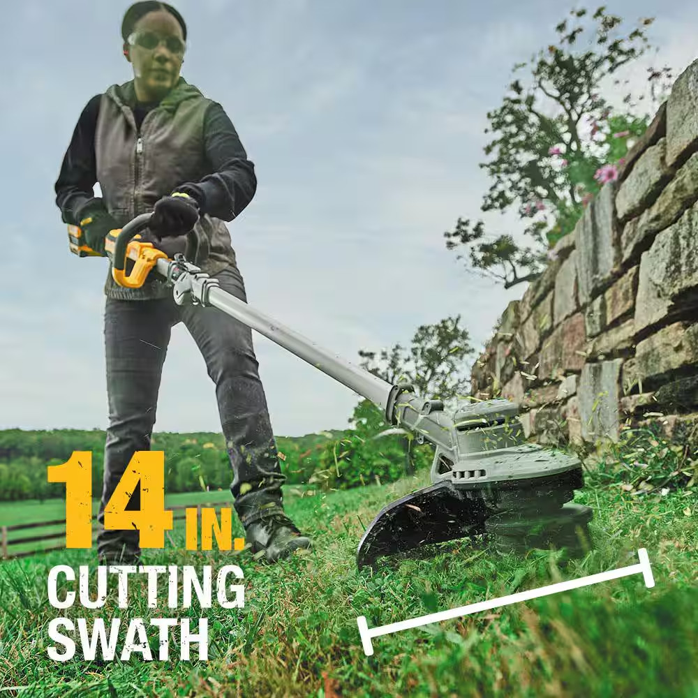 20V MAX 14 In. Brushless Cordless Battery Powered Foldable String Trimmer Kit wi