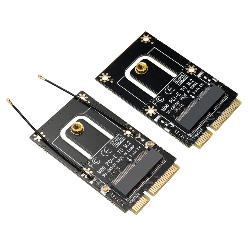NGFF Key E to Mini PCIE Adapter Converter Expansion Card for Wireless Module